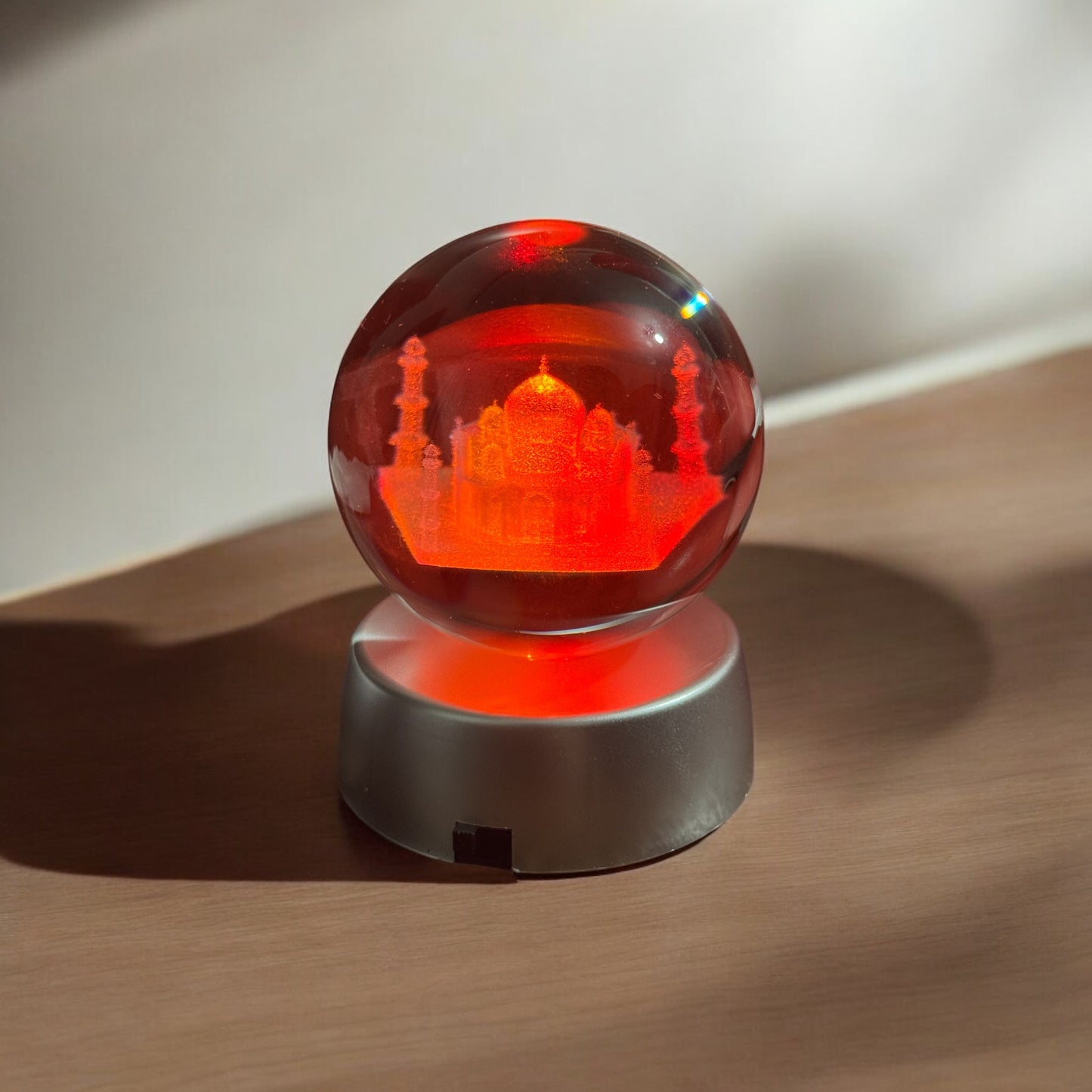 USB Işıklı Küre 3x3 | Dekoratif Motifli LED Küre - Camii Desenli