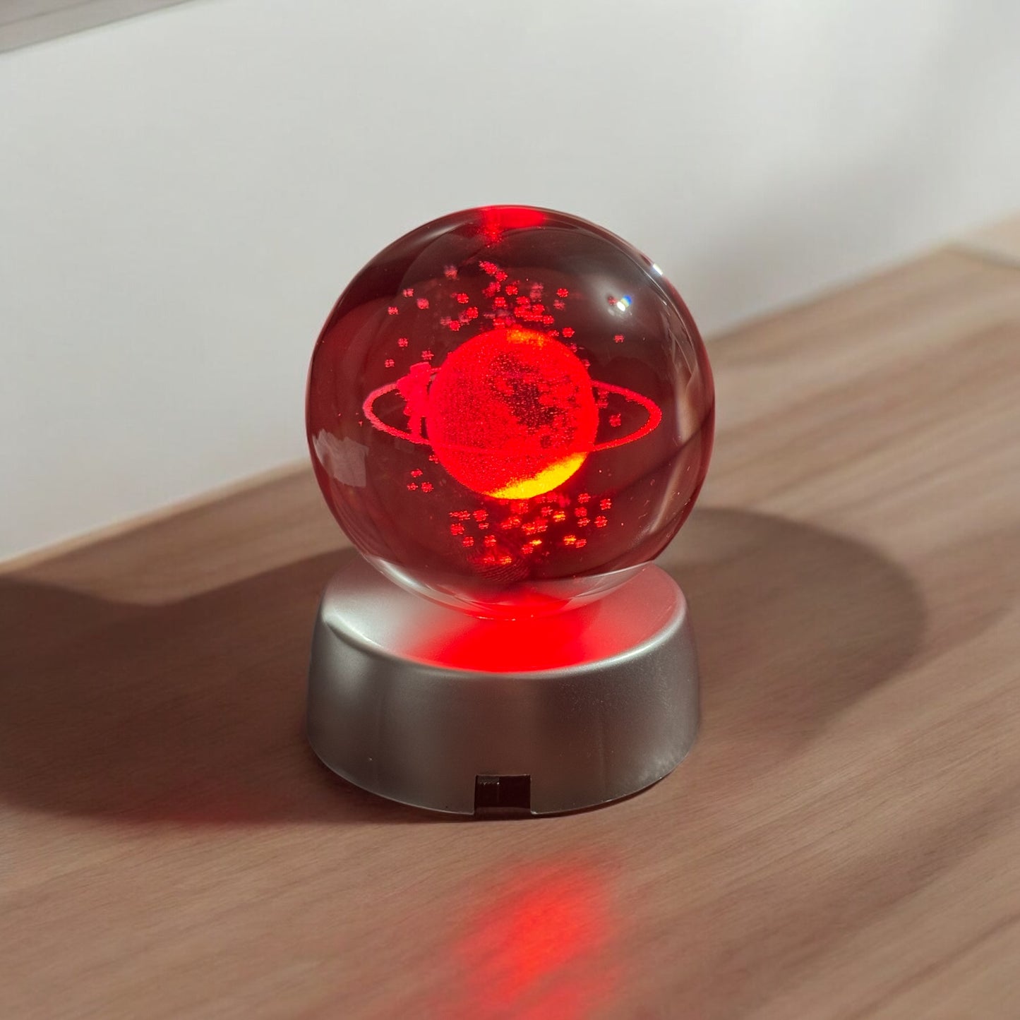 USB Işıklı Küre 3x3 | Dekoratif Motifli LED Küre - Gezegen Desenli