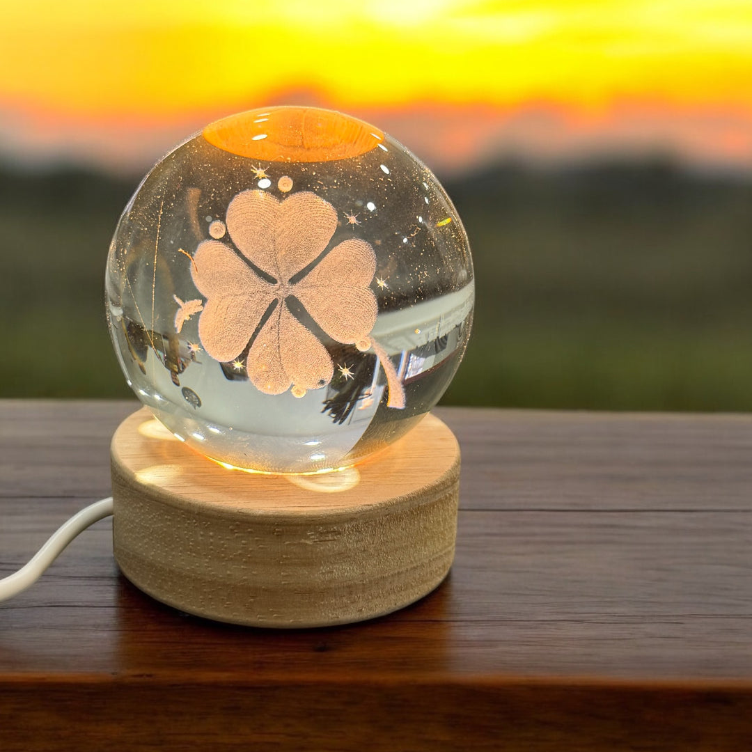 USB Işıklı Küre 3x3 | Dekoratif Motifli LED Küre - 4 Farklı Desen Seçeneği