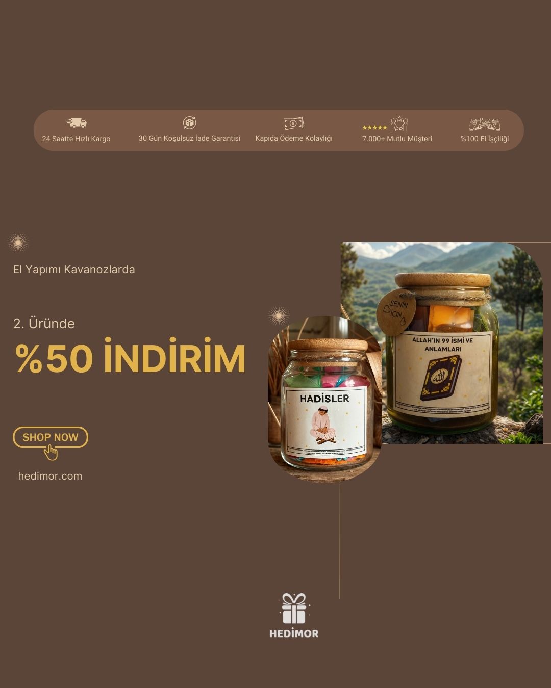 Kavanozlarda 2. Ürün %50 İndirimli!