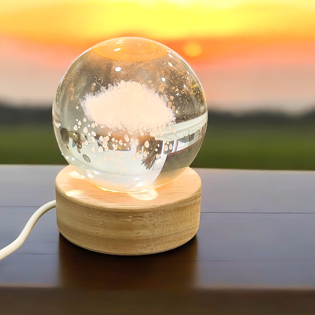 USB Işıklı Küre 3x3 | Dekoratif Motifli LED Küre - 4 Farklı Desen Seçeneği